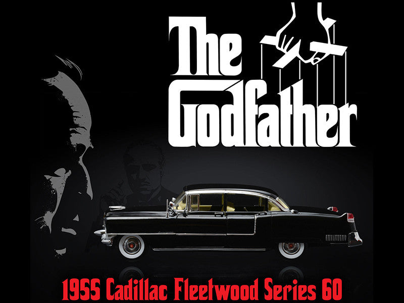 1955 Cadillac Fleetwood Series 60 Special Black "The Godfather" (1972) Movie 1/18 Diecast Model Car by Greenlight