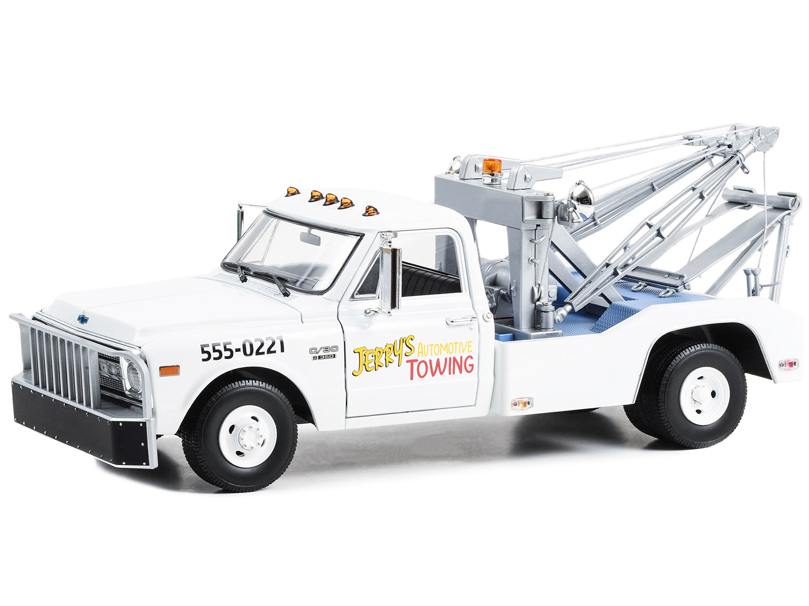 1969 Chevrolet C-30 Dually Wrecker Jerryâ€™s Towing "Fall Guy Stuntman Association" "The Fall Guy" (1981-1986) TV Series 1/18 Diecast Model Car by Greenlight