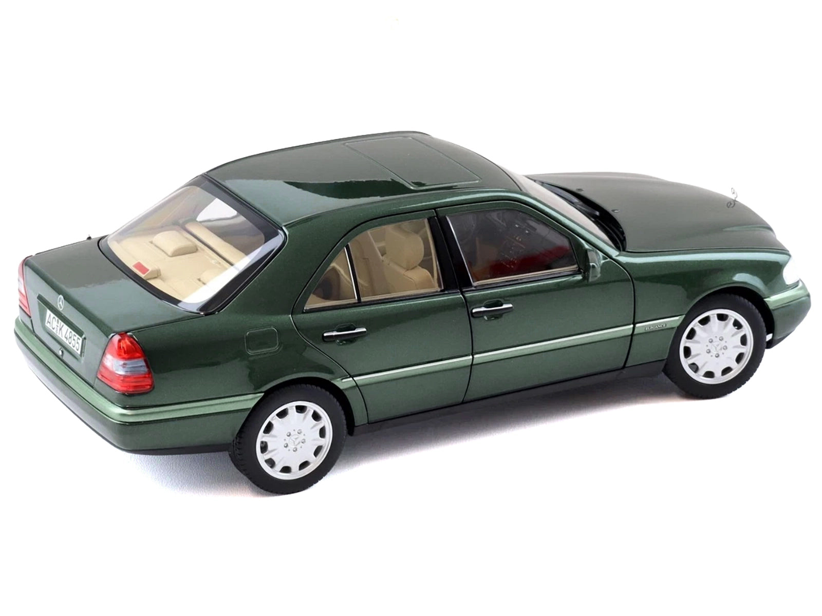 1993 Mercedes-Benz C-Class Malachite Green Metallic 1/18 Diecast Model Car by Norev