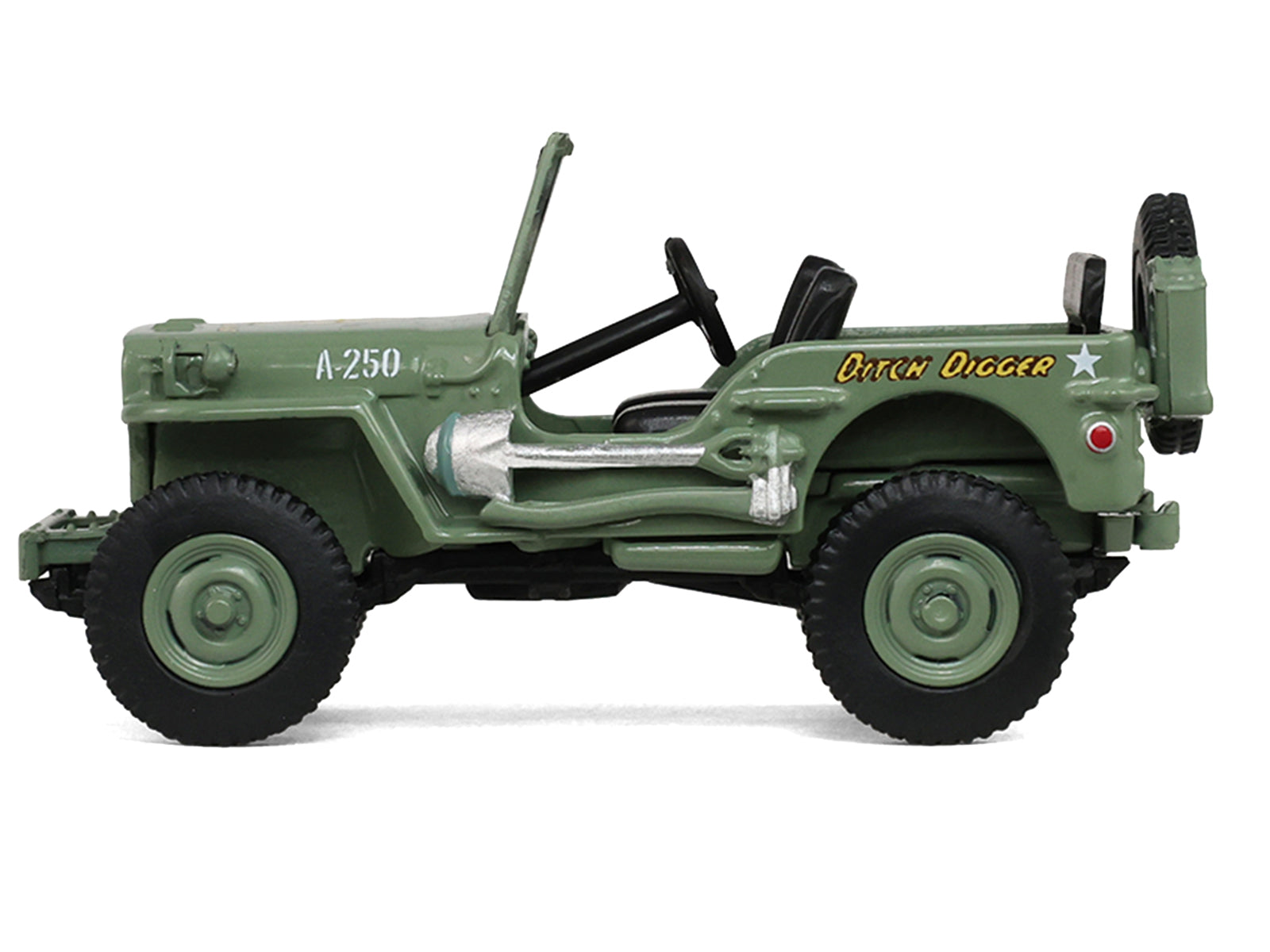 1942 Willyâ€™s MB Jeep Olive Green "America 250 Edition" "Anniversary Collection" Series 18 1/64 Diecast Model Car by Greenlight