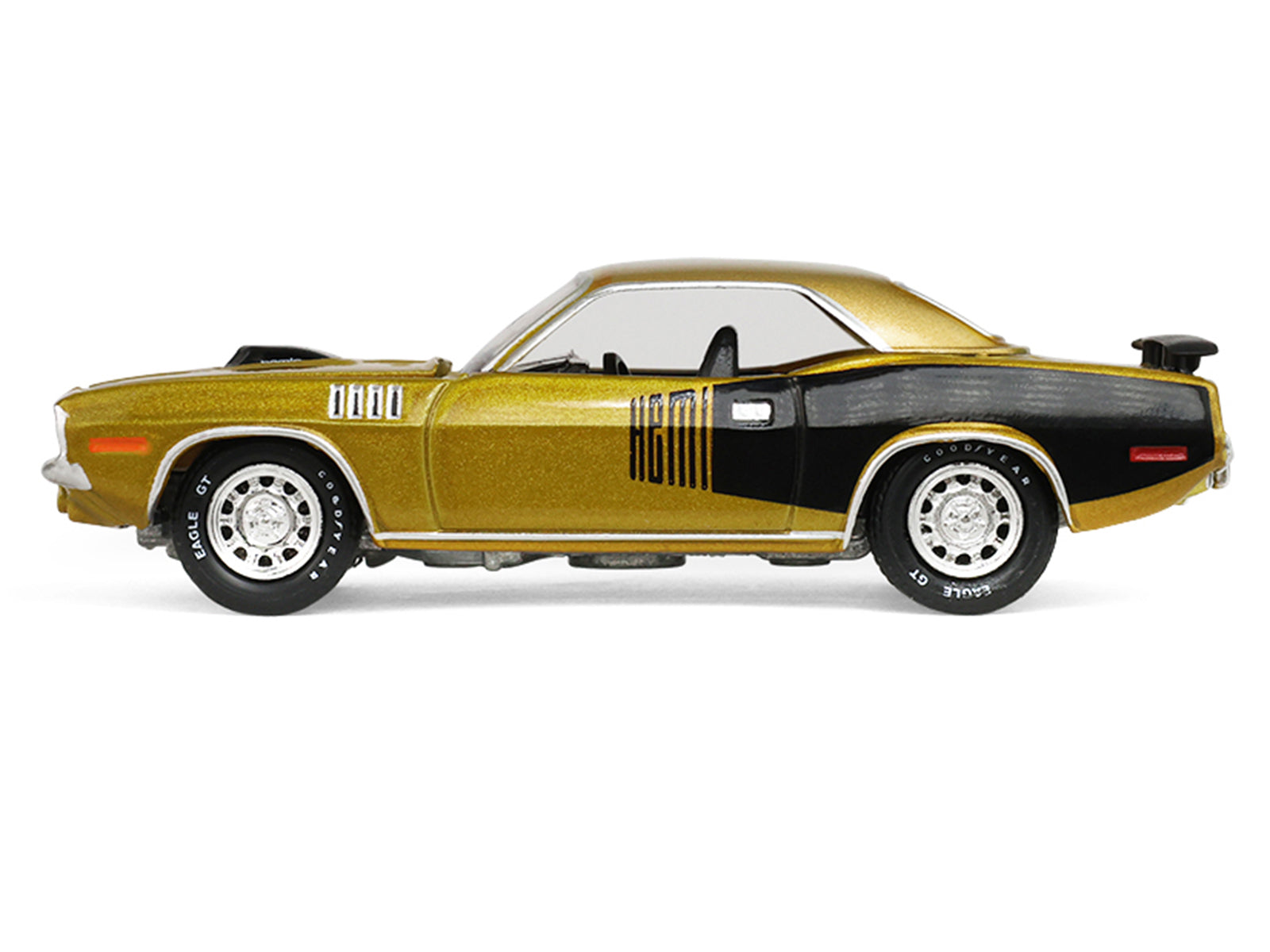 1971 Plymouth Hemi â€˜Cuda Gold Metallic with Black Accents "America 250 Edition" "Anniversary Collection" Series 18 1/64 Diecast Model Car by Greenlight