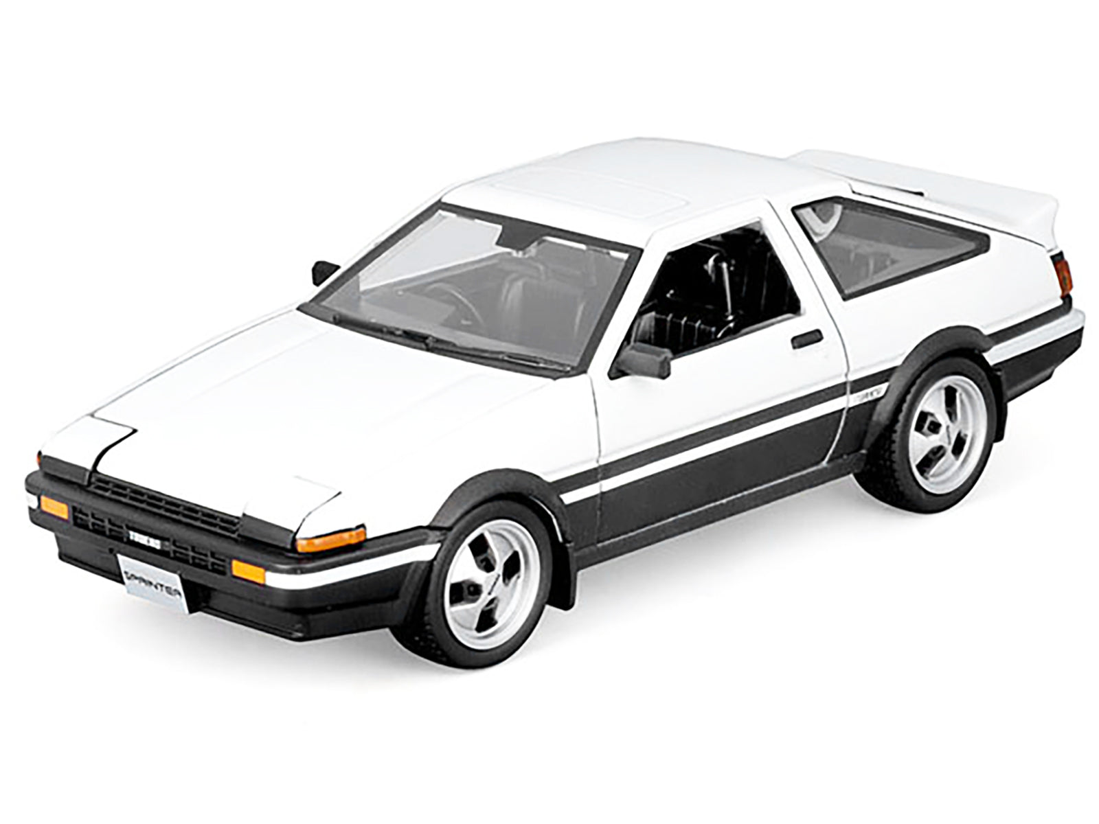 Toyota Sprinter Trueno AE86 RHD (Right Hand Drive) White with Black Stripes "Special Edition" Series 1/24 Diecast Model Car by Maisto