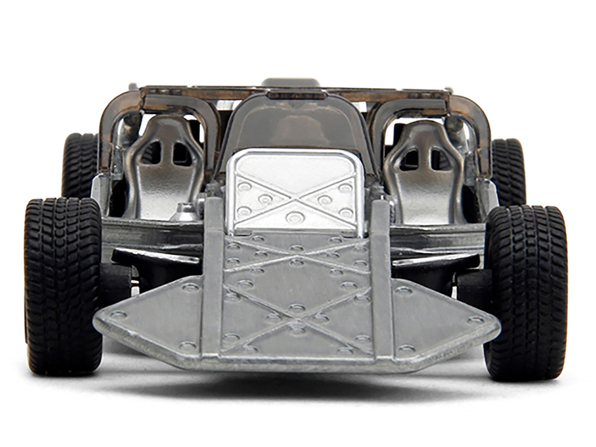 Flip Car Raw Metal "Fast & Furious 6" (2013) Movie "25 Years of Fast & Furious" Series 1/32 Diecast Model Car by Jada