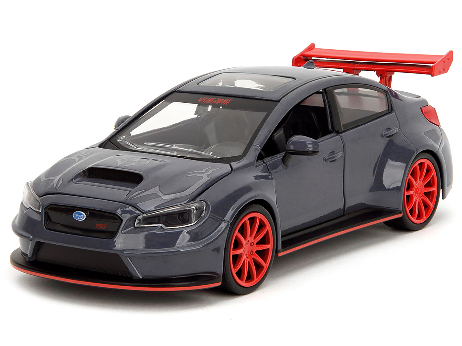 2016 Subaru WRX STI Widebody Dark Blue and Yuji Itadori Diecast Figure "Jujutsu Kaisen" (2020â€“2023) TV Series "Anime Hollywood Rides" Series 1/24 Diecast Model Car by Jada