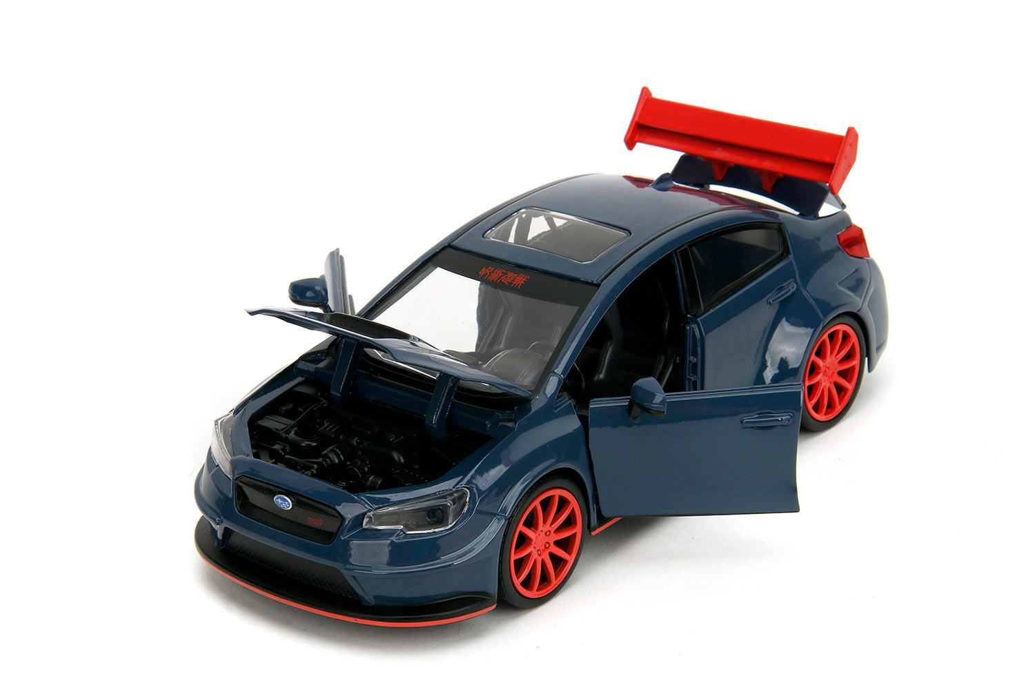 2016 Subaru WRX STI Widebody Dark Blue and Yuji Itadori Diecast Figure "Jujutsu Kaisen" (2020â€“2023) TV Series "Anime Hollywood Rides" Series 1/24 Diecast Model Car by Jada