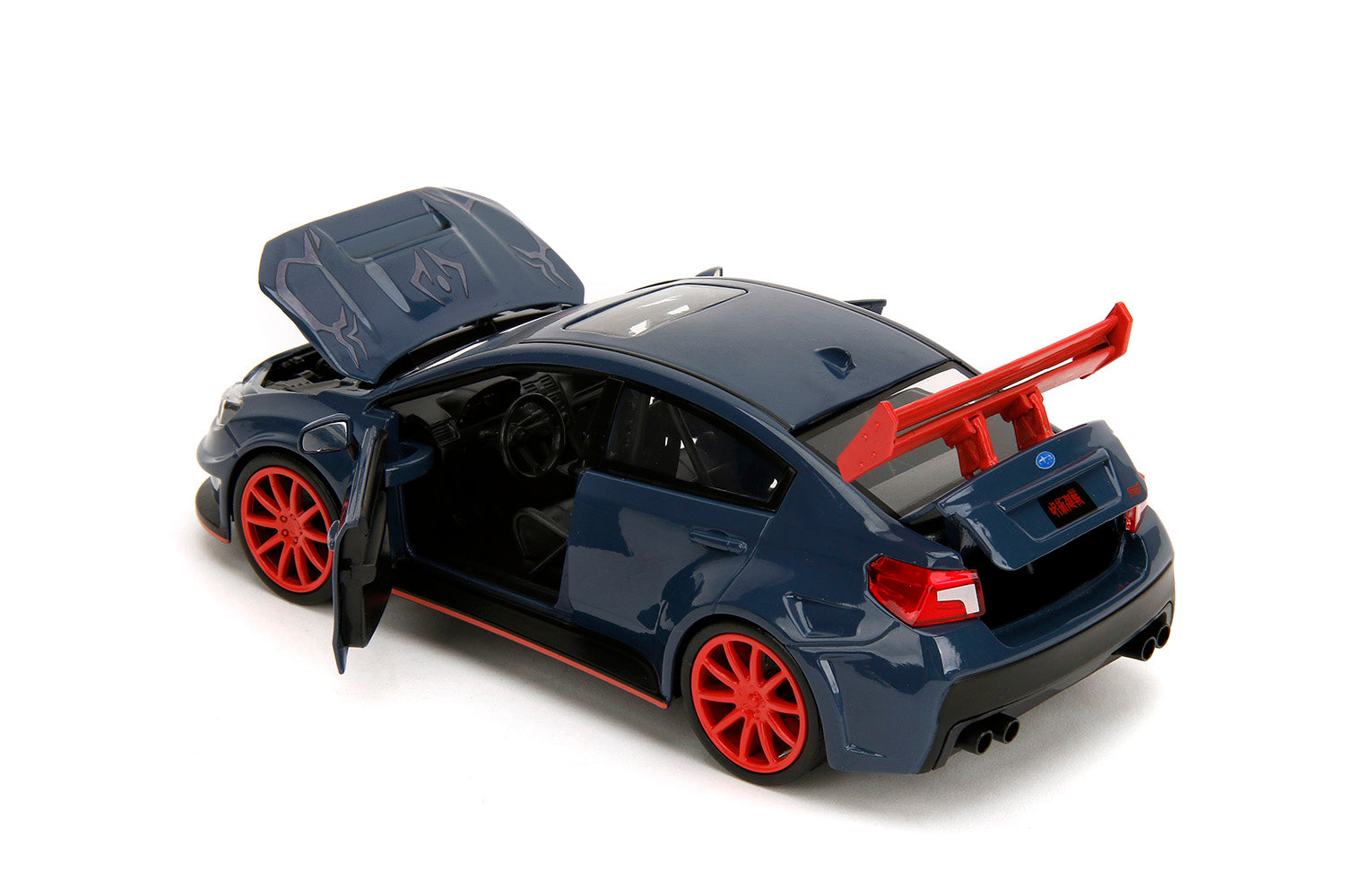 2016 Subaru WRX STI Widebody Dark Blue and Yuji Itadori Diecast Figure "Jujutsu Kaisen" (2020â€“2023) TV Series "Anime Hollywood Rides" Series 1/24 Diecast Model Car by Jada
