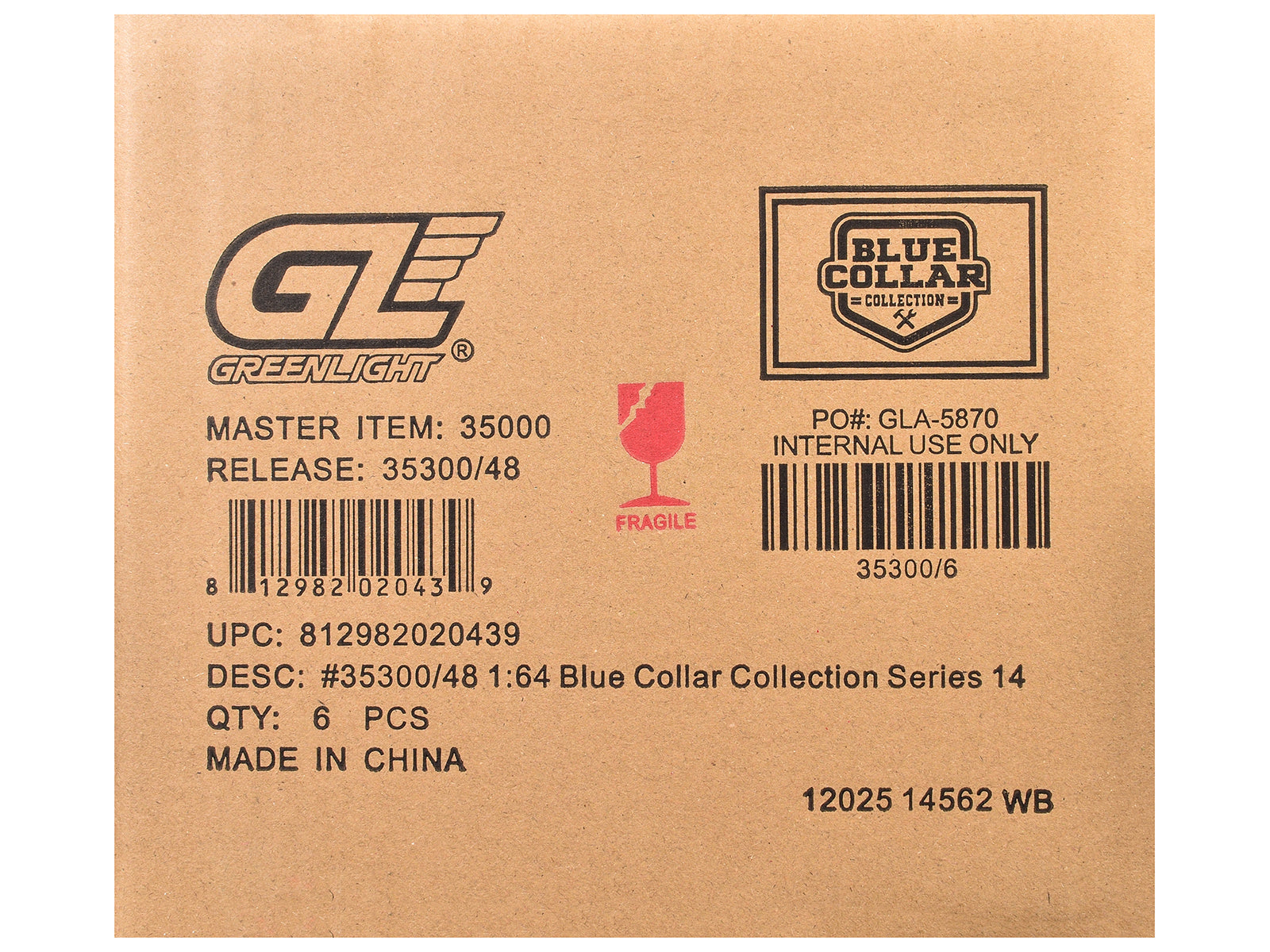 "Blue Collar Collection" Series 14 Set of 6 pieces 1/64 Diecast Model Cars by Greenlight