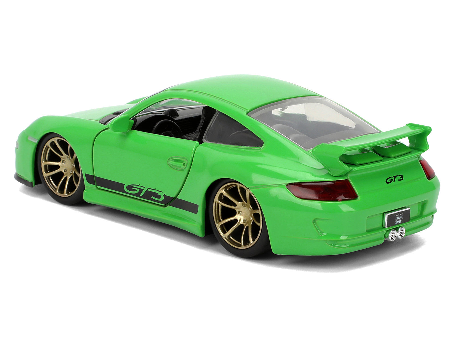 Porsche 911 GT3 (997) Green with Black Accents "Fast X" (2023) Movie "Fast & Furious" Series 1/32 Diecast Model Car by Jada