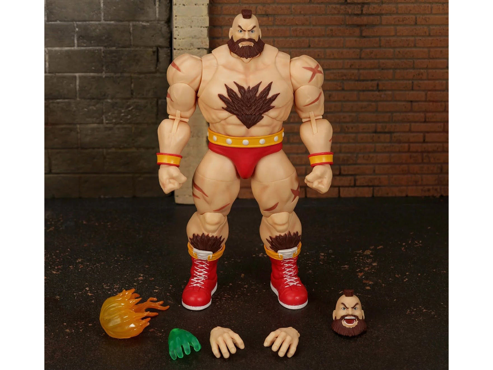 Zangief 7.5" Moveable Figure with Accessories and Alternate Head and Hands "Ultra Street Fighter II: The Final Challengers" (2017) Video Game Model by Jada