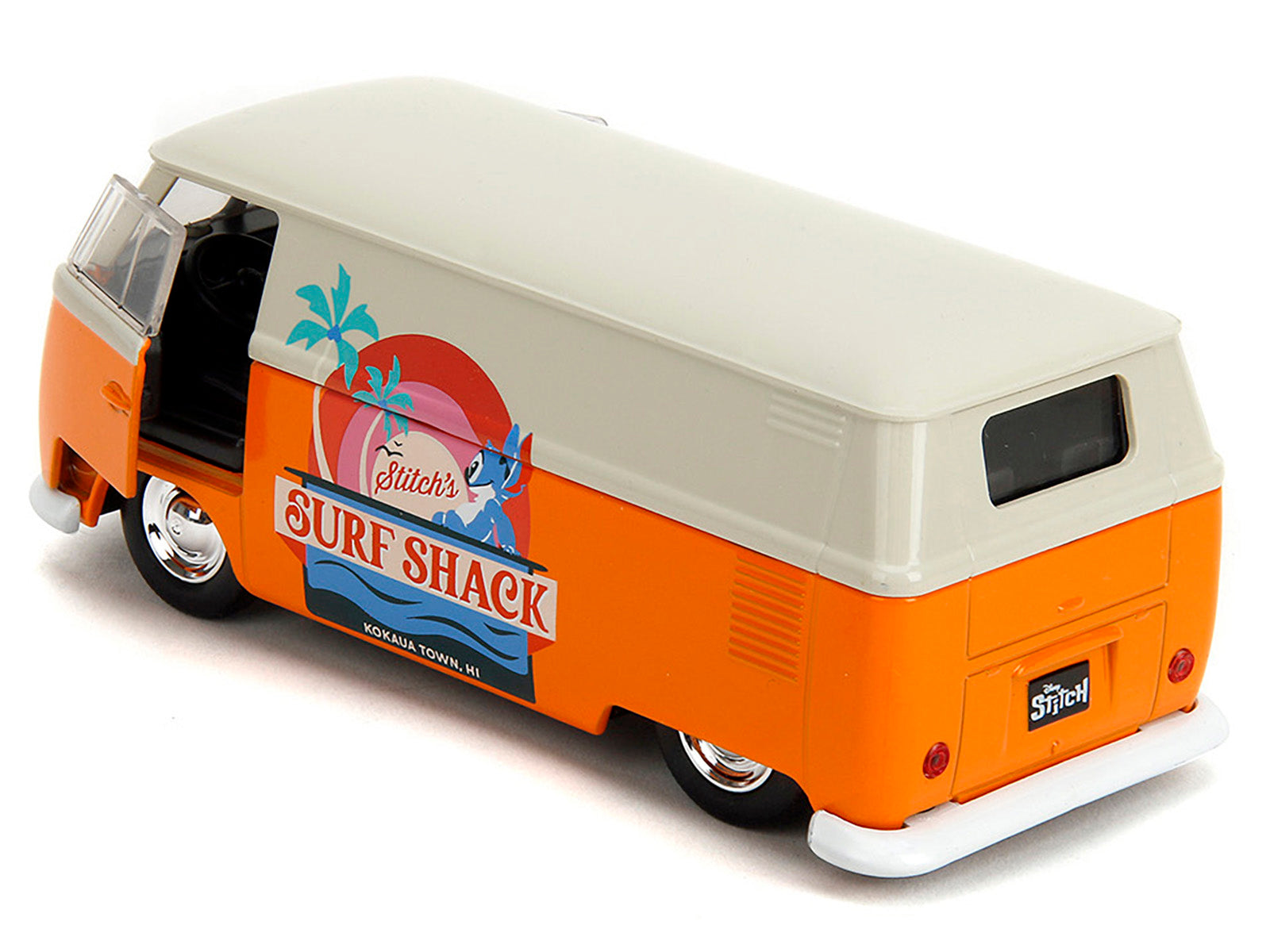 1961 Volkswagen Bus "Stitch's Surf Shack" Orange and Gray "Disney's Stitch" "Hollywood Rides" Series 1/32 Diecast Model Car by Jada