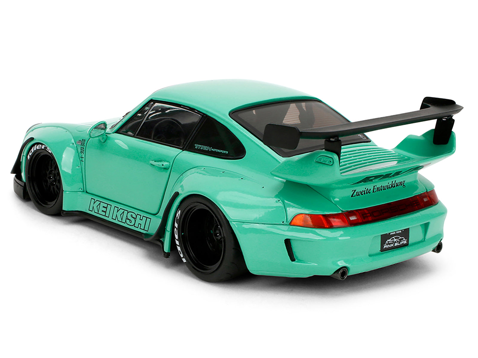RWB Body Kit "Kei Kishi" Light Blue "Pink Slips" Series 1/18 Diecast Model Car by Jada