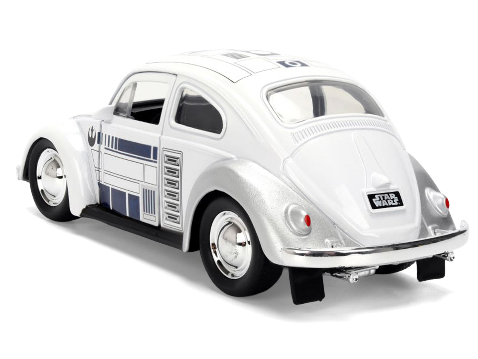 1959 Volkswagen Beetle "R2-D2" Livery White with Graphics "Star Wars" Franchise "Hollywood Rides" Series 1/32 Diecast Model Car by Jada