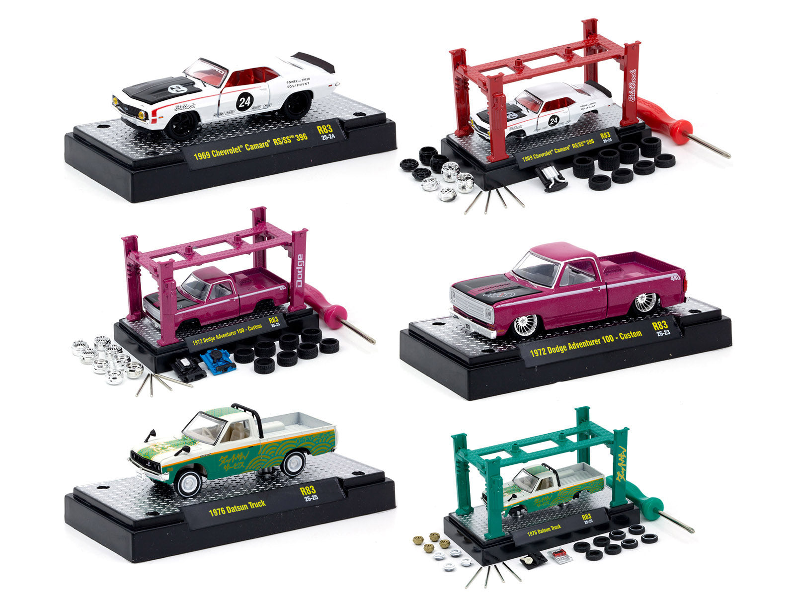 Model Kit 3 piece Car Set Release #83 Limited Edition to 6000 pieces Worldwide 1/64 Diecast Model Cars by M2 Machines