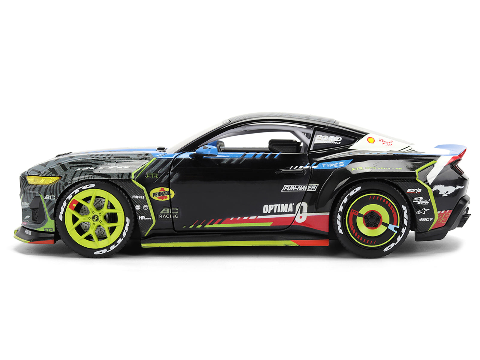 Ford Mustang RTR #25 Vaughn Gittin Jr. "Formula Drift PRO Championship" (2025) with Lights "RTR Vehicles" Series 1/24 Diecast Model Car by Jada