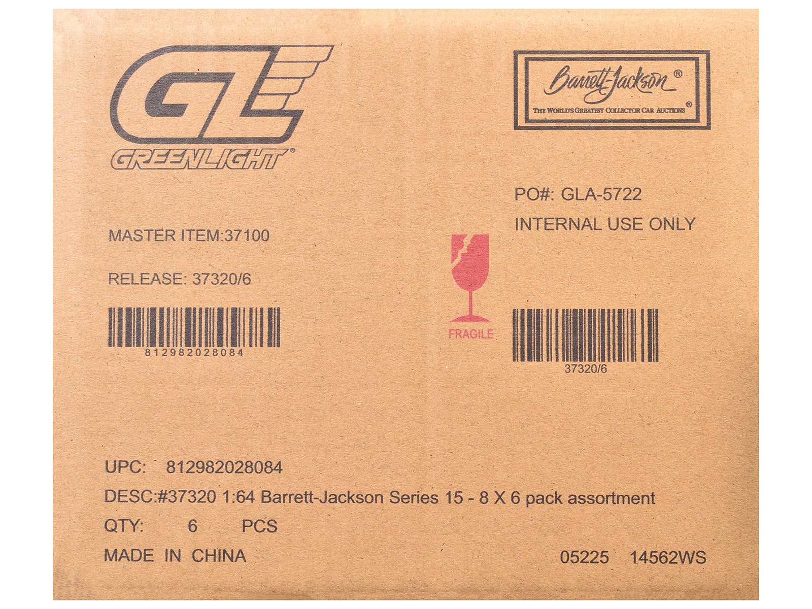 "Barrett-Jackson" Series 15 Set of 6 Cars 1/64 Diecast Model Cars by Greenlight