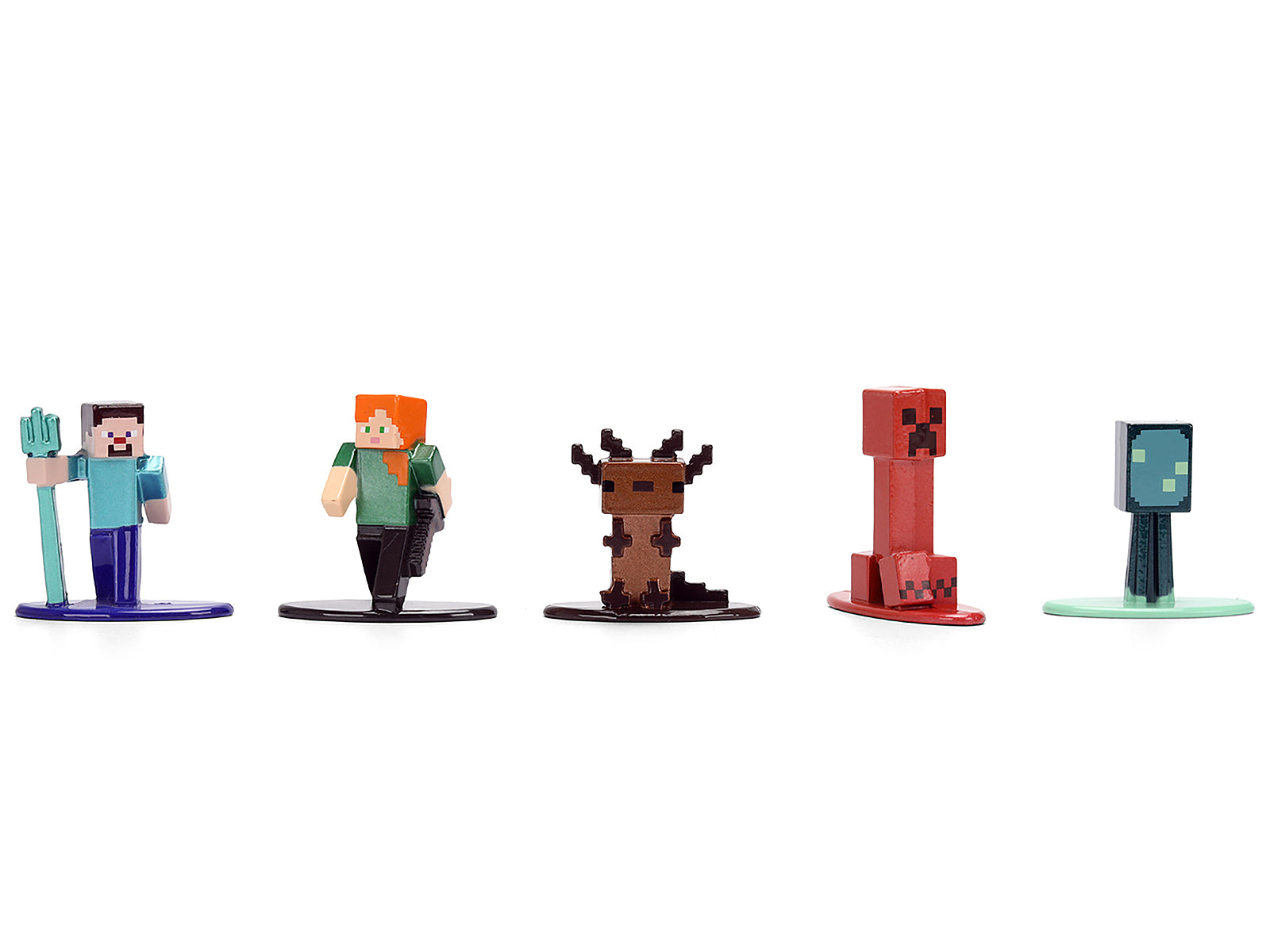 Set of 12 Diecast Figures "Minecraft" Video Game "Nano Metalfigs" Series Diecast Models by Jada