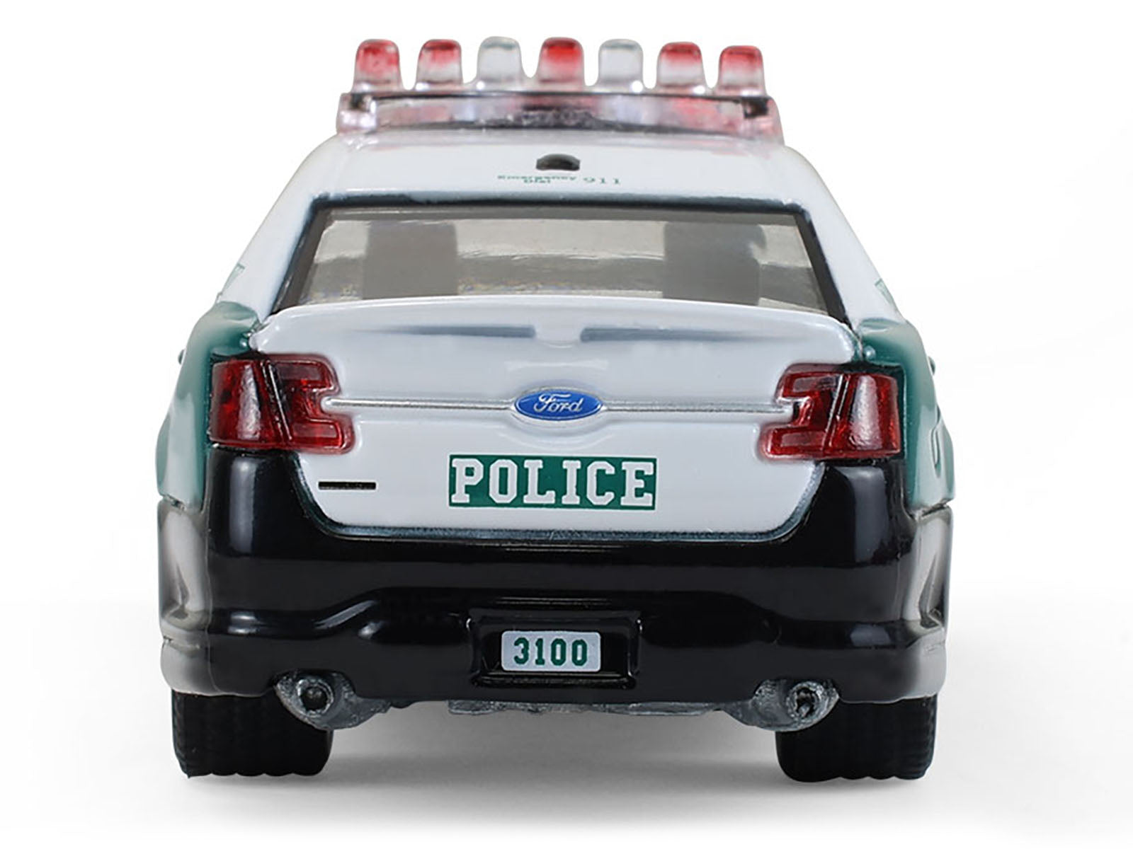 2014 Ford Taurus "New York Police Department (NYPD) Vintage Tribute Livery" Green and Black with White Top "Hot Pursuit" Series 47 1/64 Diecast Model Car by Greenlight