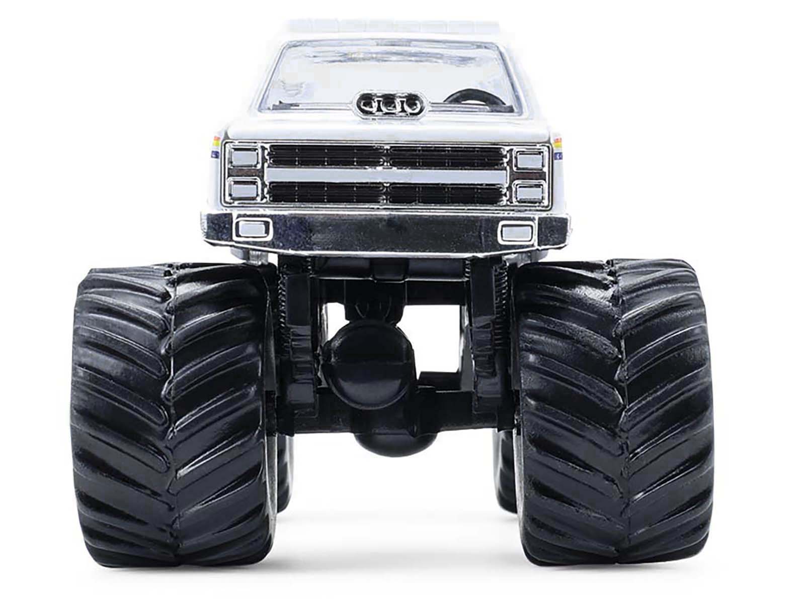 1986 Chevrolet Silverado Monster Truck "Royal Canadian Mounted Police" White with Stripes "Kings of Crunch - Hot Pursuit" Special Edition 1/64 Diecast Model Car by Greenlight
