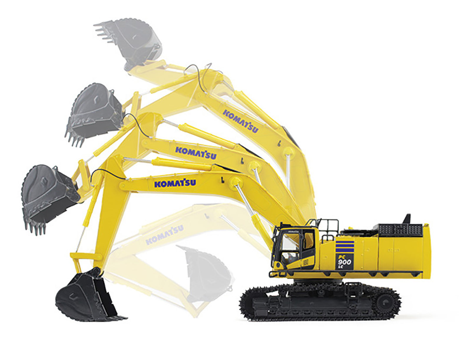 Komatsu PC900LC-11 Excavator Yellow 1/50 Diecast Model by First Gear