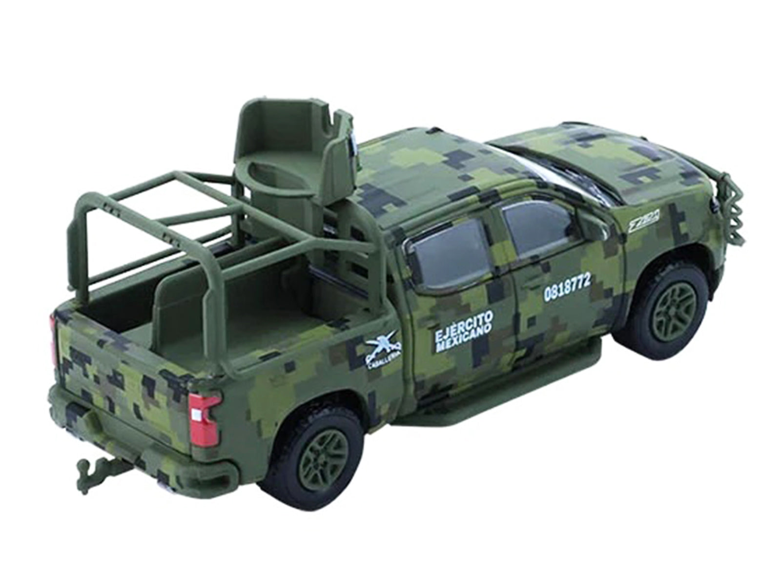 2021 Chevrolet Silverado LT Trail Boss Z71 Truck "Mexican Military" Green Digital Camouflage "Battalion 64" Series 6 1/64 Diecast Model Car by Greenlight