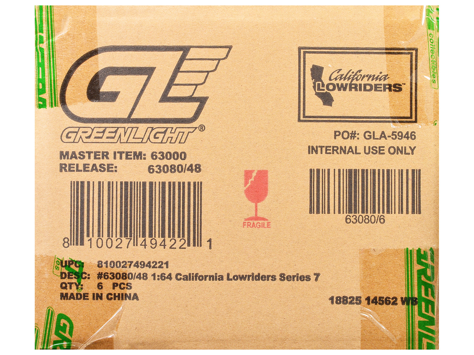 "California Lowriders" Series 7 Set of 6 pieces 1/64 Diecast Model Cars by Greenlight