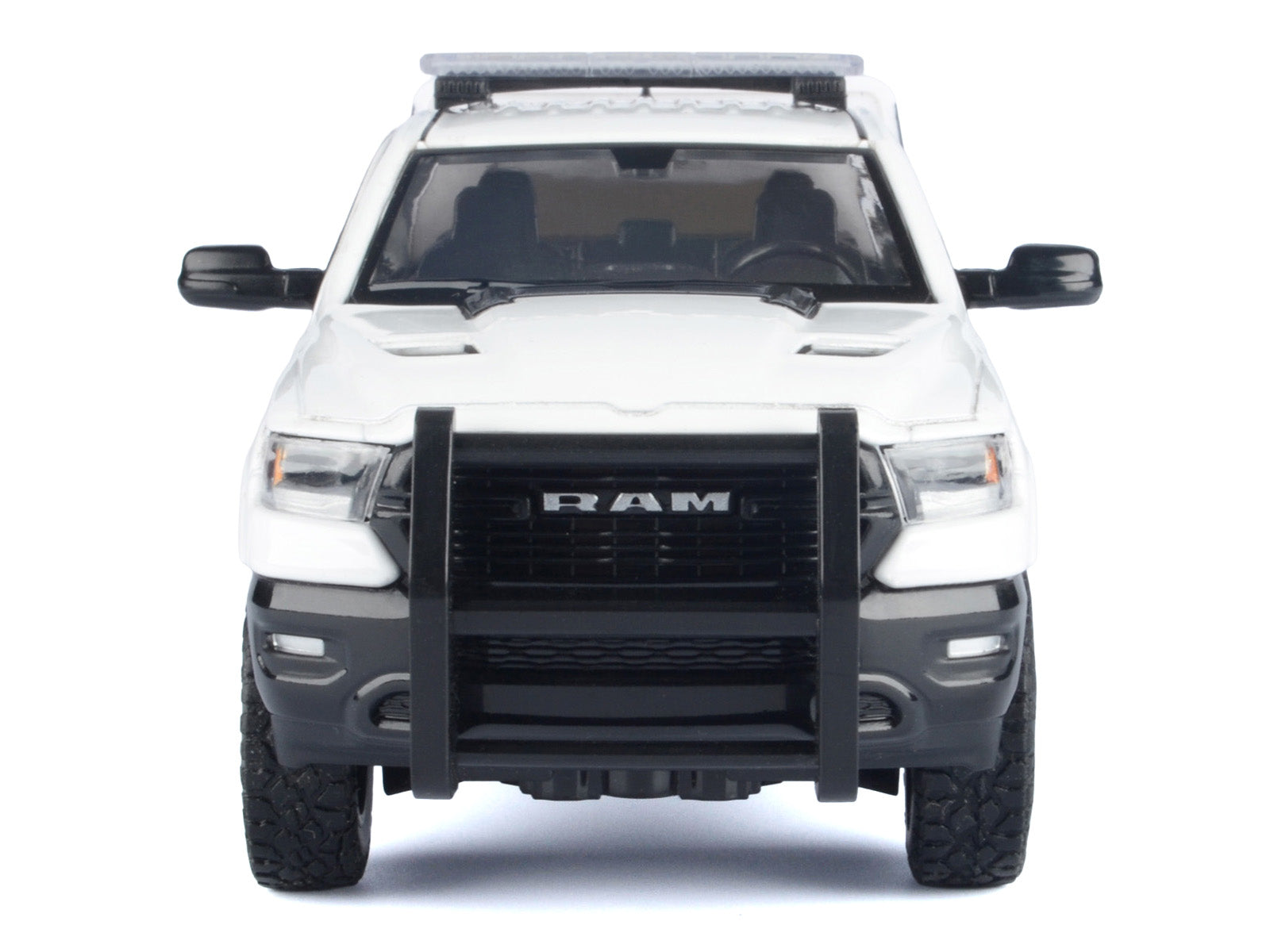 2019 RAM 1500 Laramie Crew Cab Pickup Truck with Truck Bed Camper White "Custom Builder's Kit" Series 1/24-1/27 Diecast Model Car by Motormax