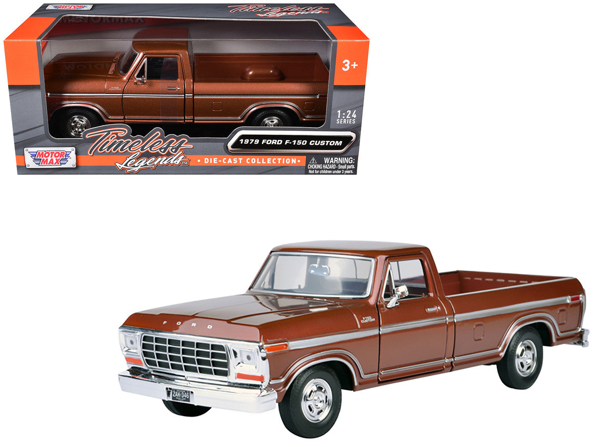 1979 Ford F-150 Pickup Truck Brown 1/24 Diecast Model Car by Motormax-0