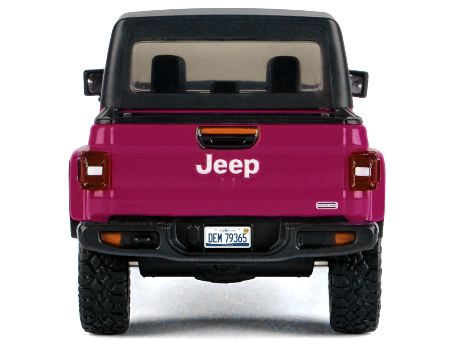 2021 Jeep Gladiator Overland Pickup Truck Purple with Matt Black Top 1/24-1/27 Diecast Model Car by Motormax