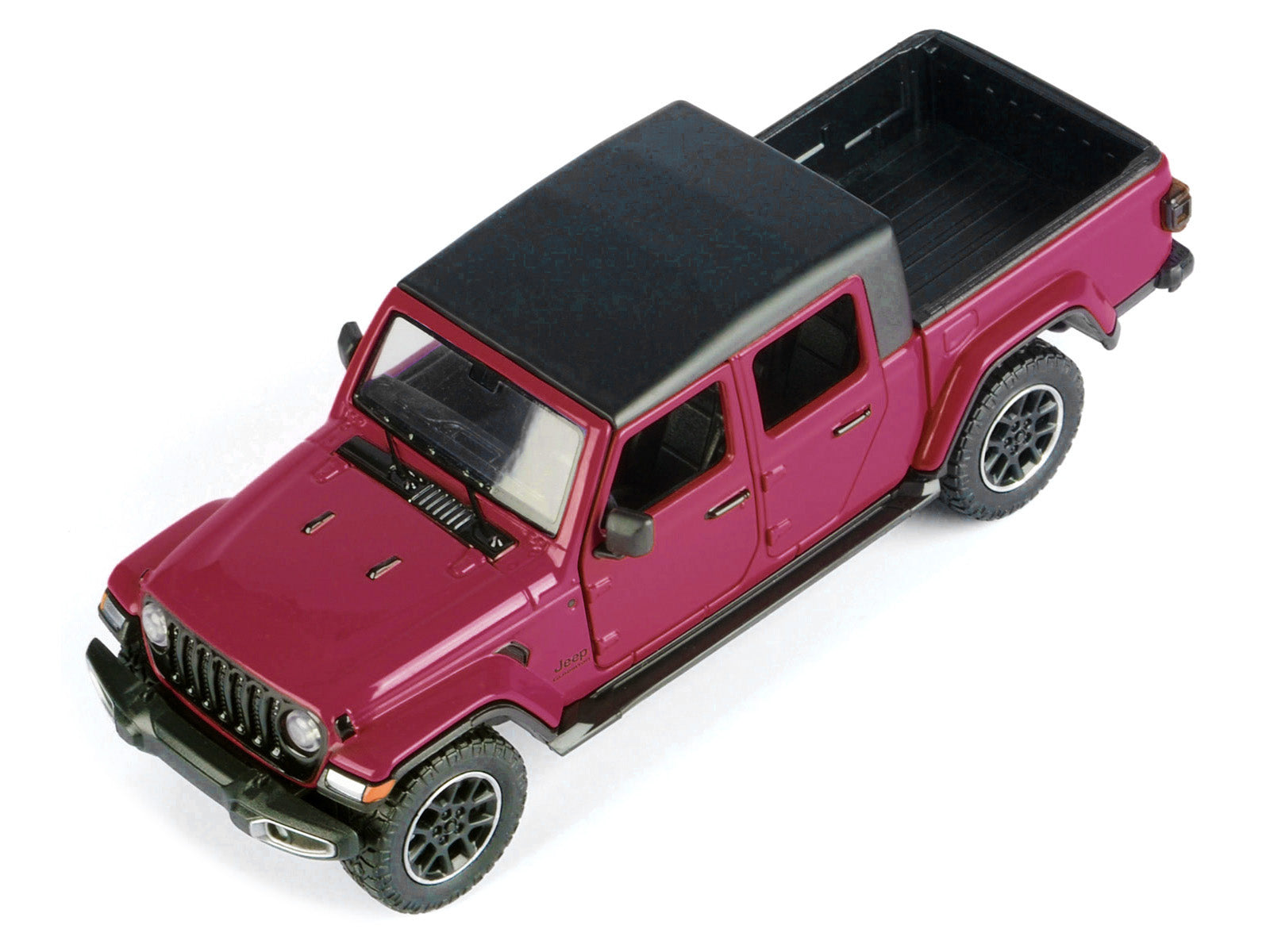 2021 Jeep Gladiator Overland Pickup Truck Purple with Matt Black Top 1/24-1/27 Diecast Model Car by Motormax