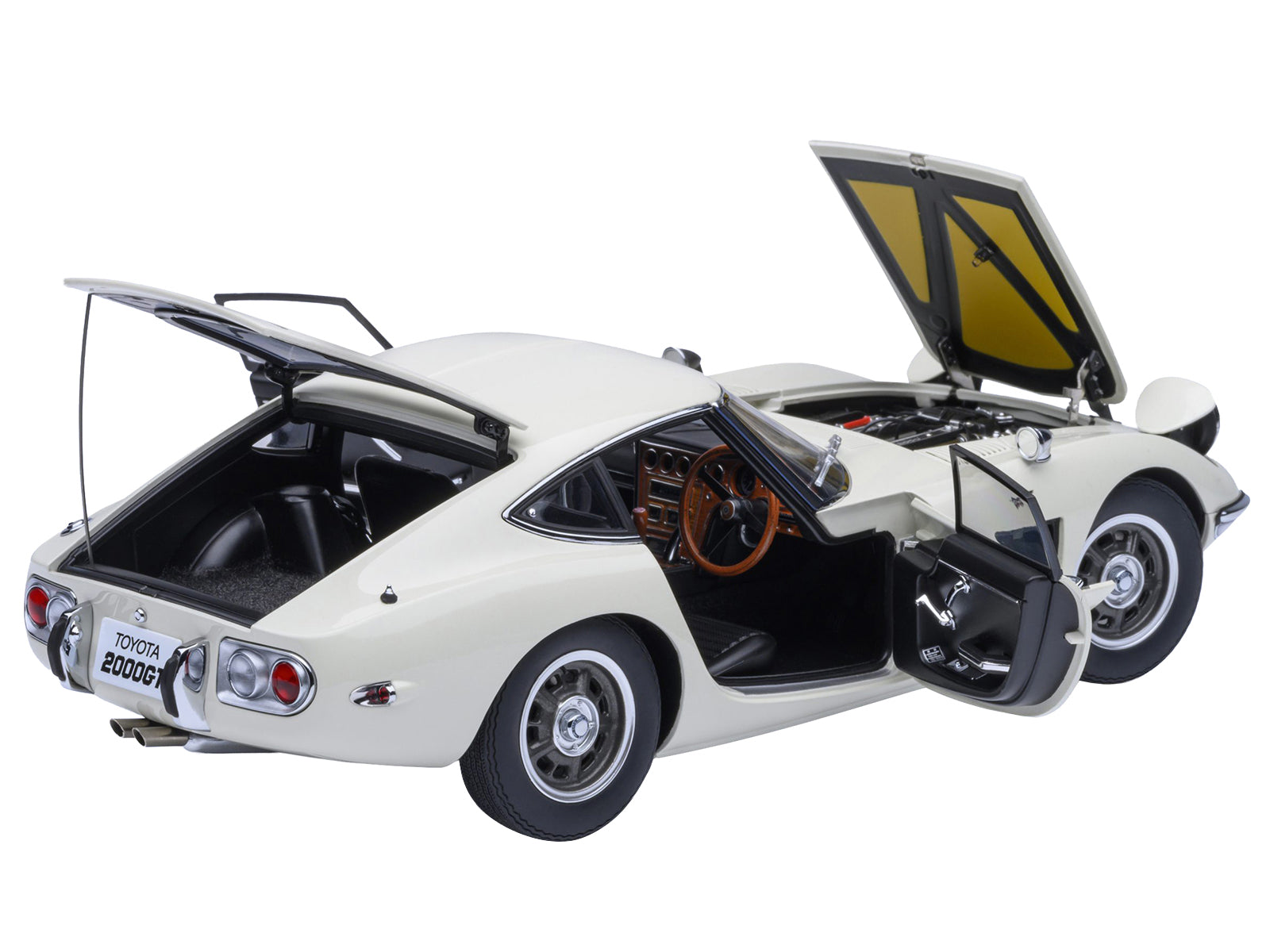 1967 Toyota 2000GT RHD (Right Hand Drive) White 1/18 Model Car by Autoart