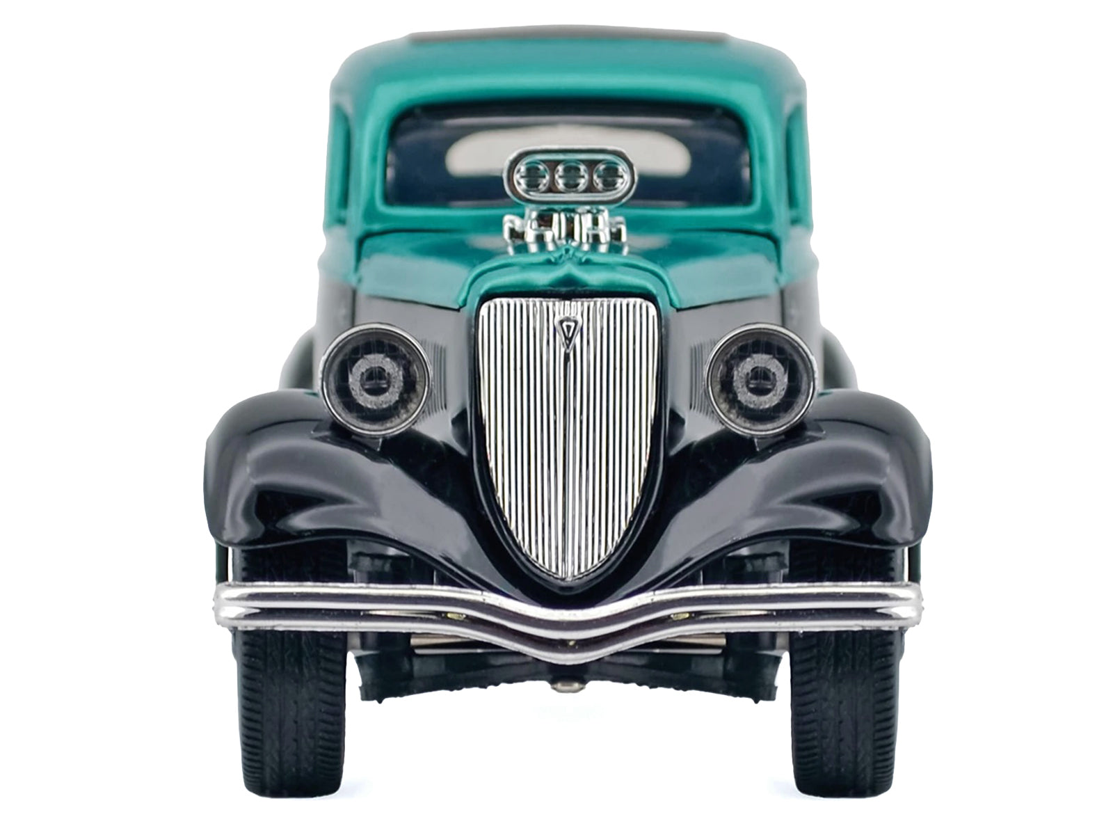 1934 Ford Coupe Turquoise Metallic and Black "Kult Klassics" Series 1/24 Diecast Model Car by Motormax