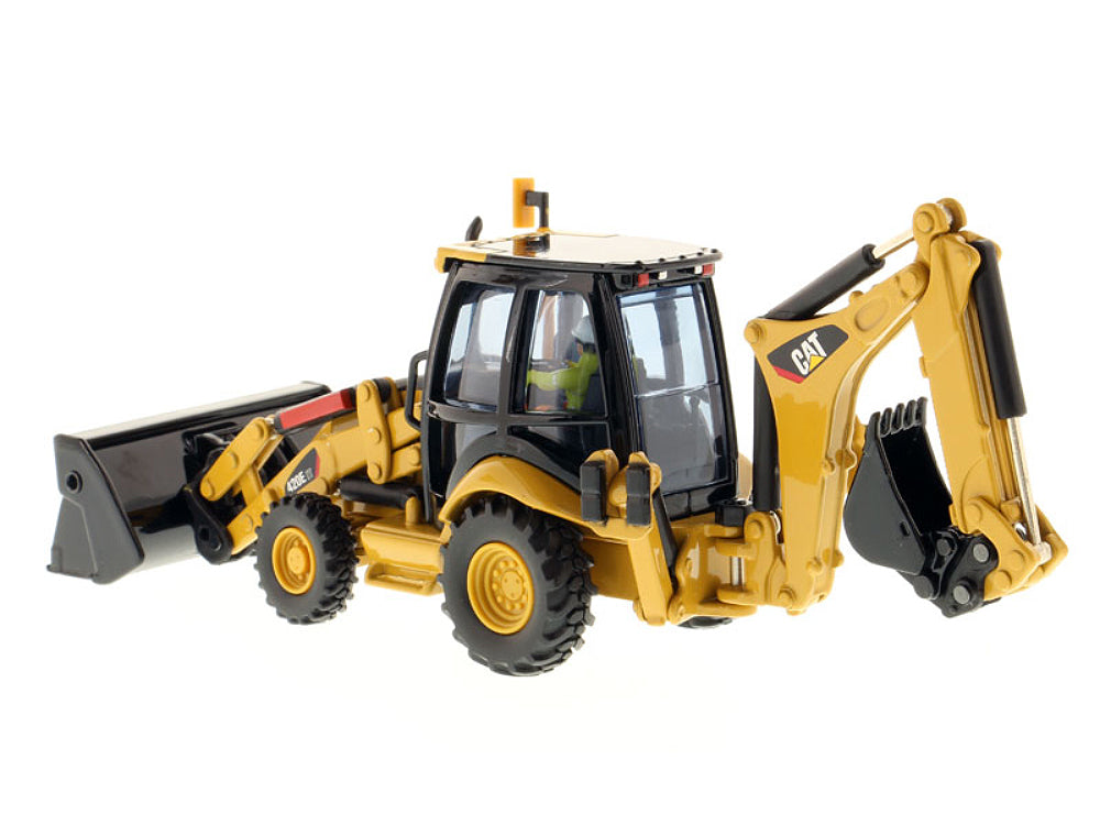 CAT Caterpillar 420E Center Pivot Backhoe Loader with Working Tools with Operator "Core Classics Series" 1/50 Diecast Model by Diecast Masters