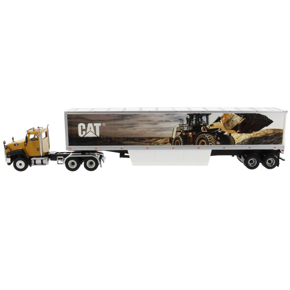 CAT Caterpillar CT660 Day Cab with Caterpillar Mural Dry Van Trailer "Transport Series" 1/50 Diecast Model by Diecast Masters