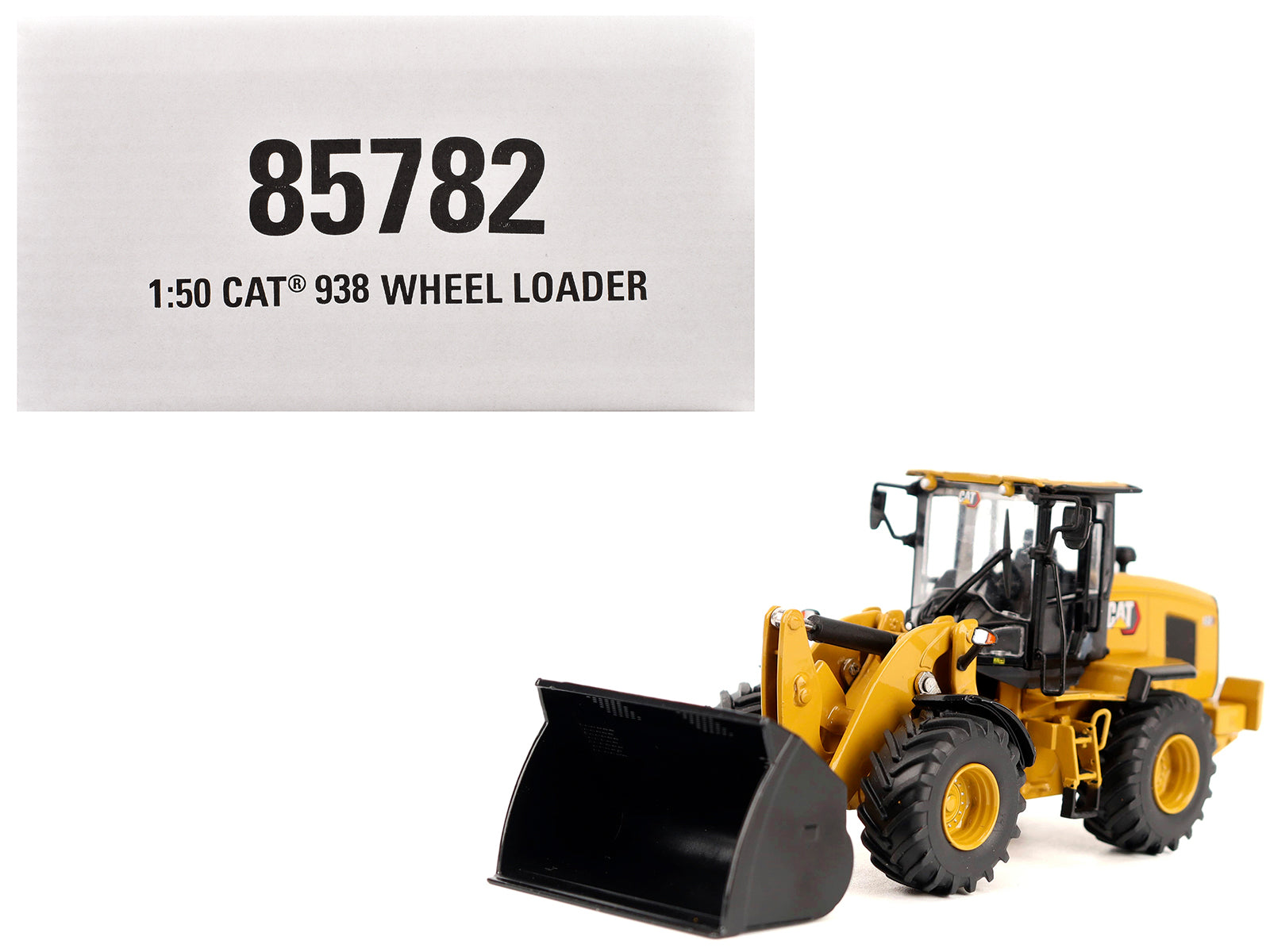 CAT Caterpillar 938 Wheel Loader with Operator Yellow "High Line" Series 1/50 Diecast Model by Diecast Masters