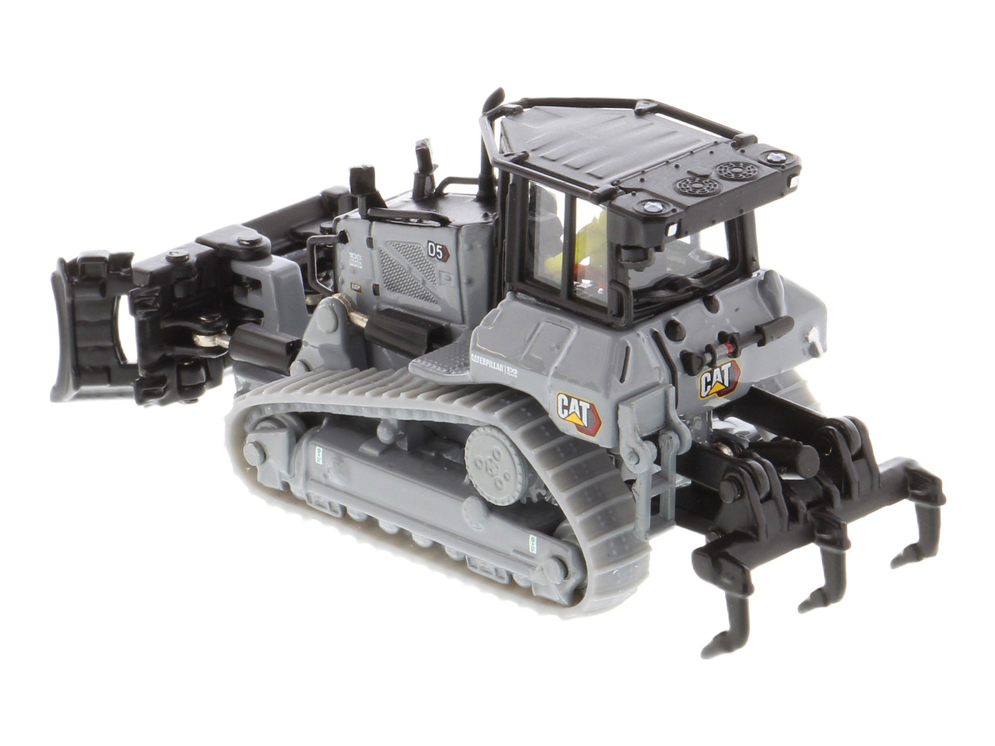 CAT Caterpillar D5 Track-Type Dozer "Centennial" Gray with Operator "High Line Series" 1/87 (HO) Diecast Model by Diecast Masters