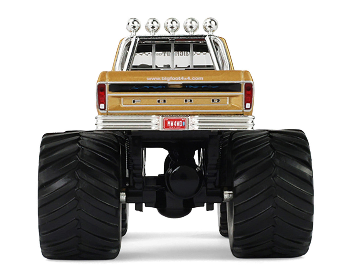 1979 Ford F-250 Monster Truck "Bigfoot #1 50th Anniversary" Gold Metallic "Kings of Crunch" Series 1/43 Diecast Model Car by Greenlight