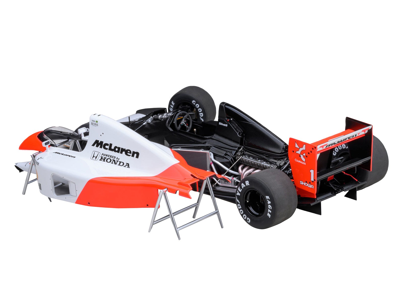 McLaren Honda MP4/6 #1 Ayrton Senna 2nd Place Formula One F1 Japanese GP (1991) (with McLaren Logo) 1/18 Model Car by Autoart