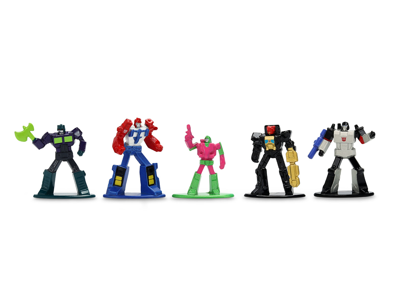 Set of 12 Diecast Figures "Transformers" Franchise "Nano Metalfigs" Series Diecast Models by Jada