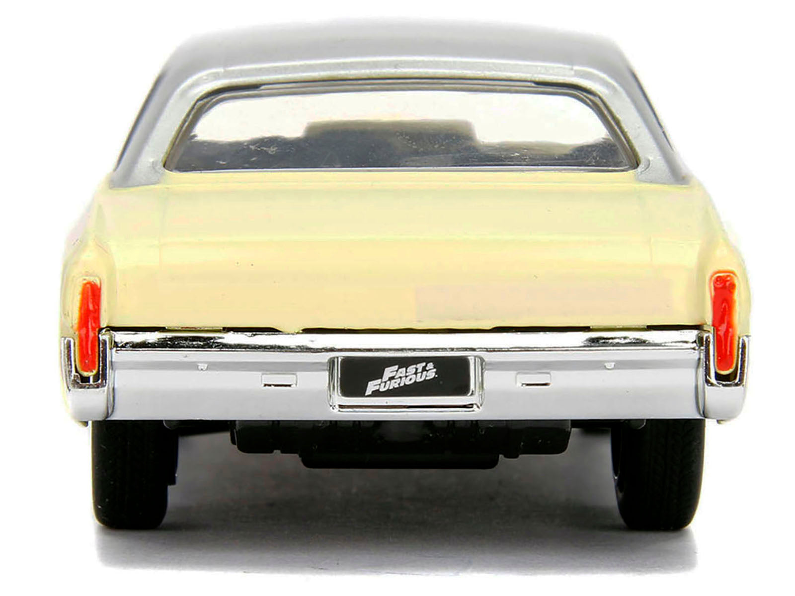 Chevrolet Monte Carlo Cream with Silver Hood and Top "The Fast and the Furious: Tokyo Drift" (2006) Movie "Fast & Furious" Series 1/32 Diecast Model Car by Jada