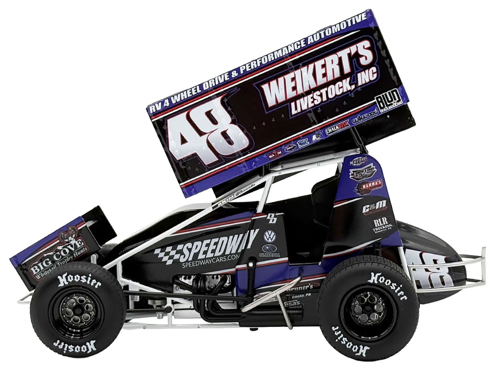 Winged Sprint Car #48 Danny Dietrich "Weikert's Livestock - Speedway Cars" Gary Kauffman Racing (2025) 1/18 Diecast Model Car by ACME