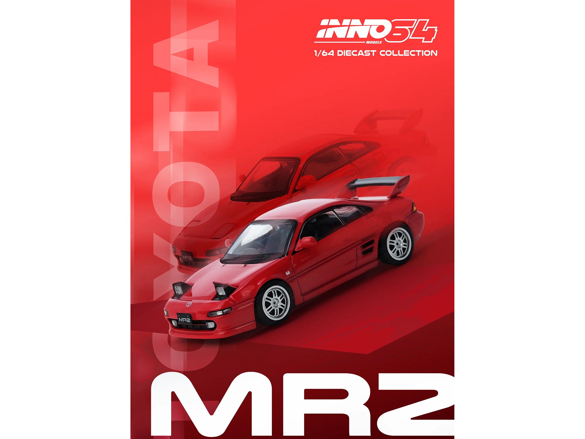 Toyota MR2 (SW20) RHD (Right Hand Drive) Red 1/64 Diecast Model Car by Inno Models