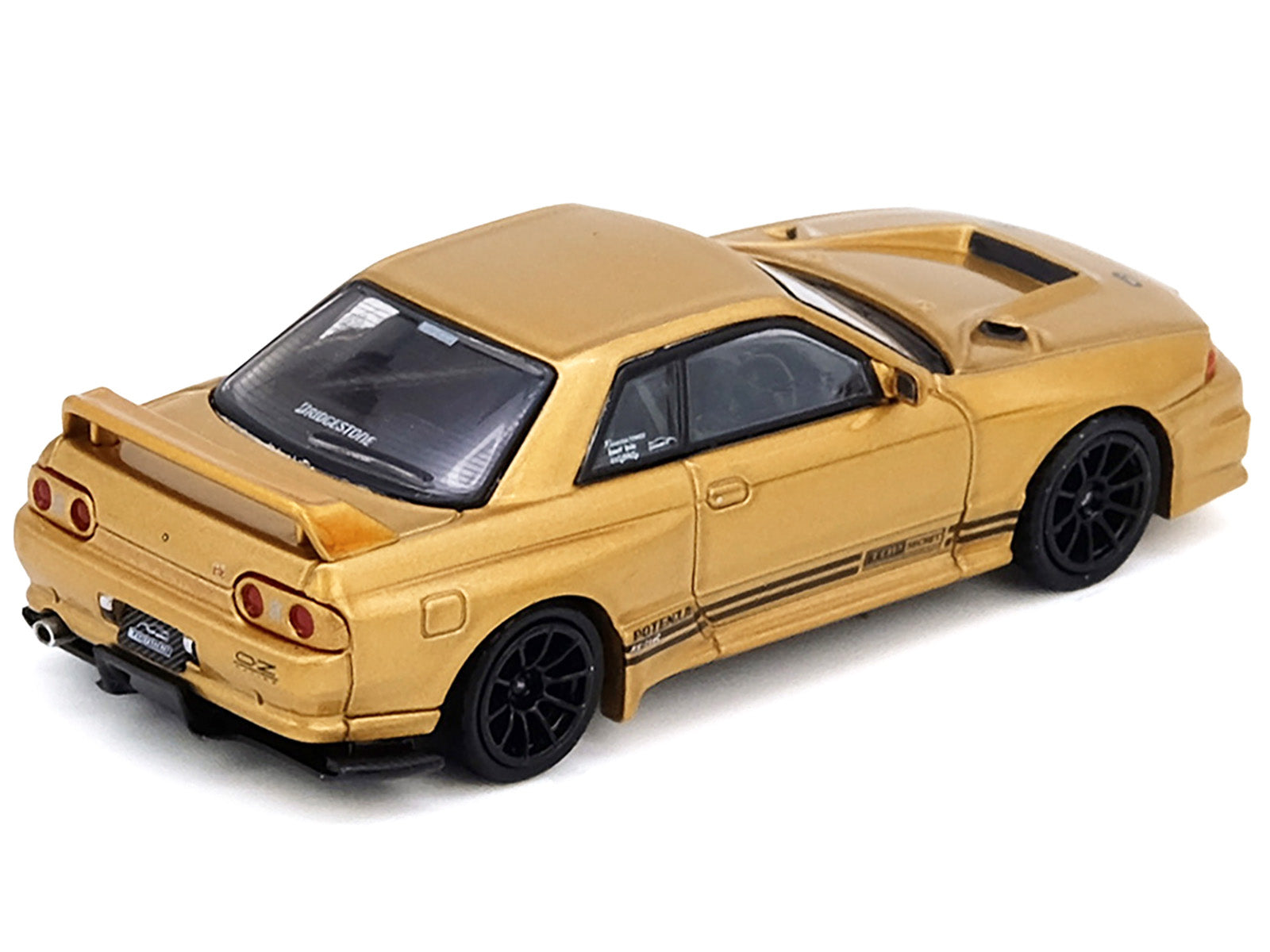 Nissan Skyline "Top Secret" BNR32 GT-R (650R) RHD (Right Hand Drive) Gold Metallic 1/64 Diecast Model Car by Inno Models