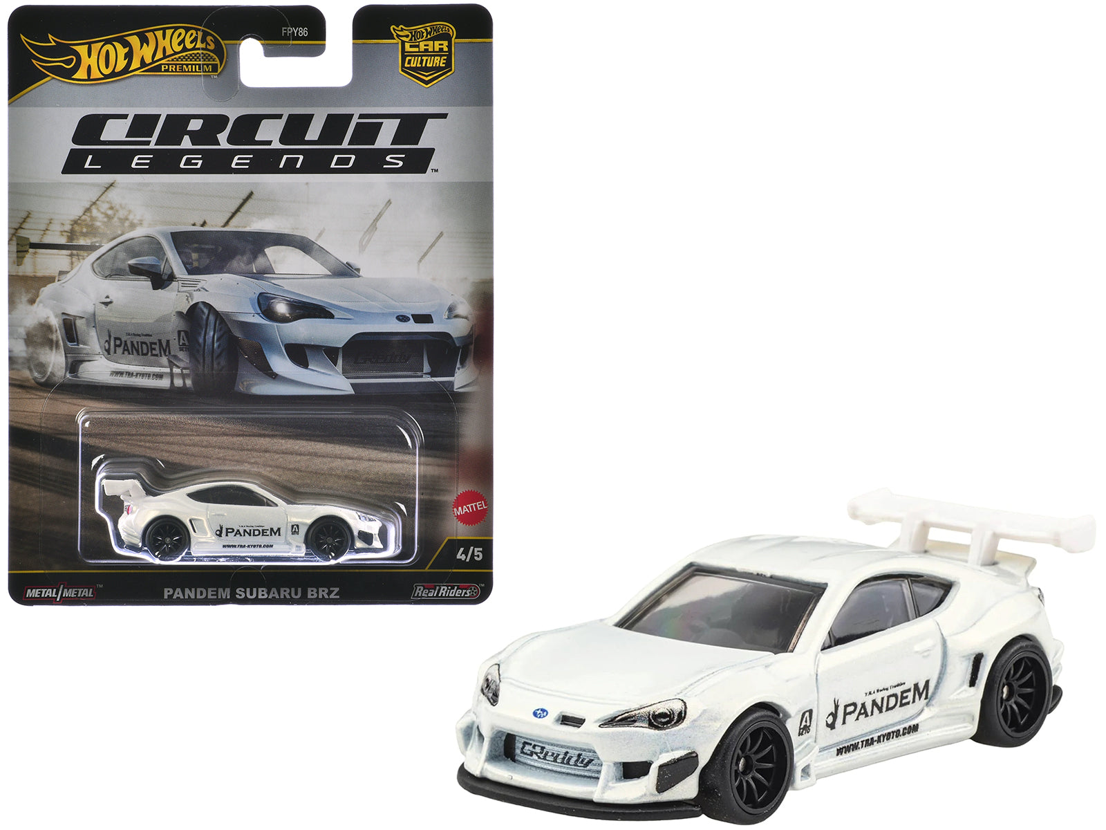 Subaru BRZ Pandem RHD (Right Hand Drive) White Metallic "Circuit Legends" Series Diecast Model Car by Hot Wheels