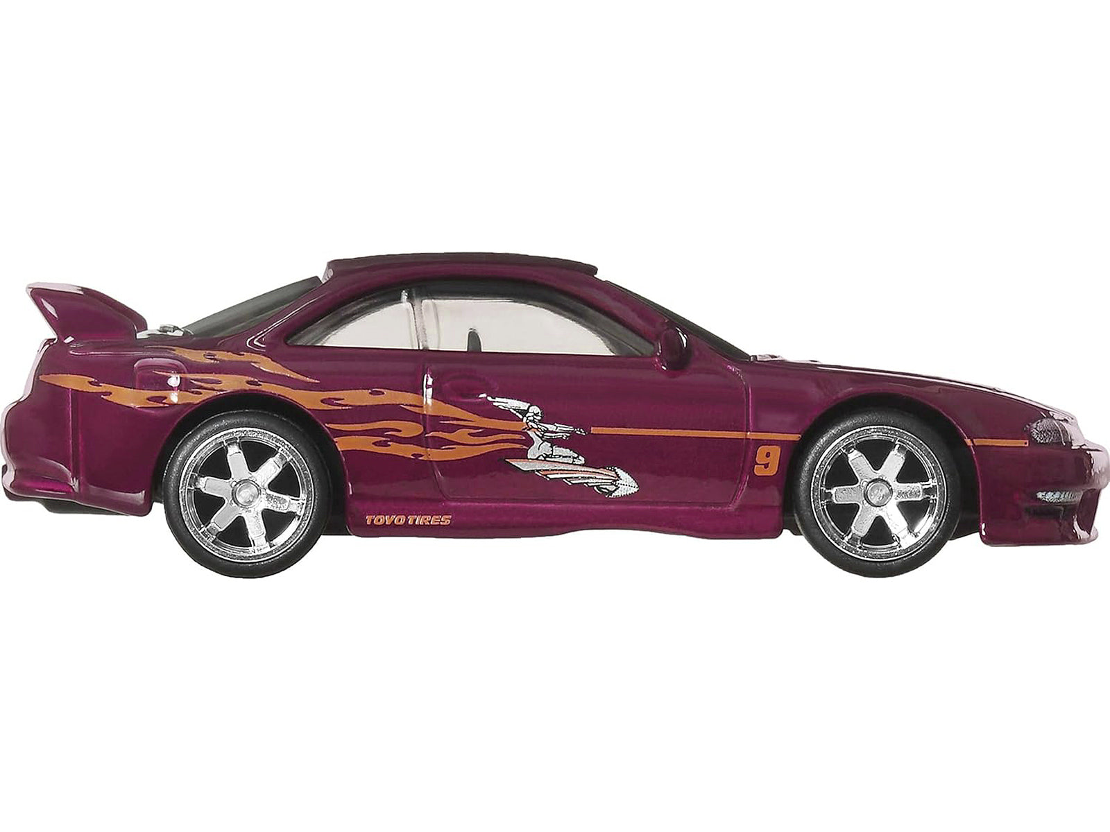 Nissan 240SX (S14) RHD (Right Hand Drive) Maroon with Graphics "The Fast and the Furious" (2001) Movie "Fast & Furious" Series Diecast Model Car by Hot Wheels