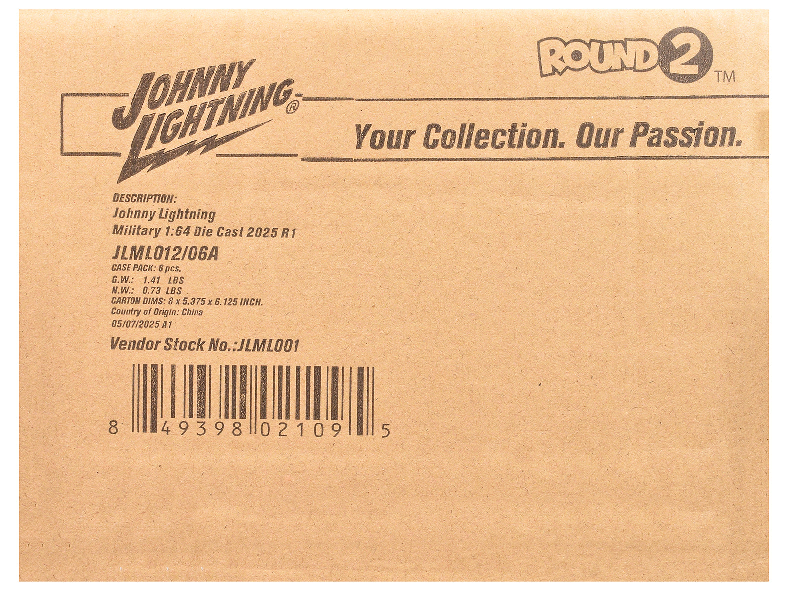 "Military" Set A of 6 pieces 2025 Release 1 Limited Edition Diecast Models by Johnny Lightning