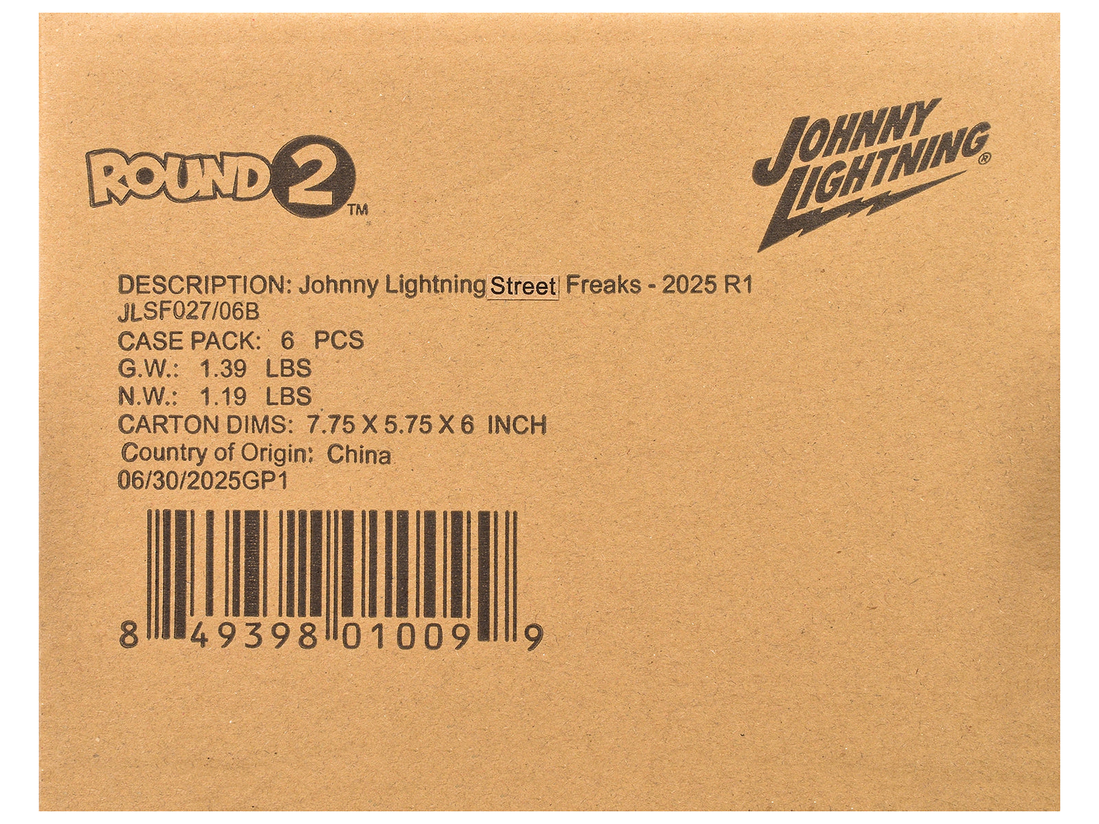 "Street Freaks" 2025 Release 1 Set B of 6 Cars 1/64 Diecast Model Cars by Johnny Lightning