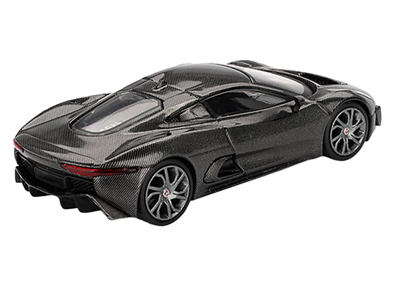 Jaguar C-X75 "Test Car" Black Carbon Limited Edition 1/64 Diecast Model Car by Mini GT