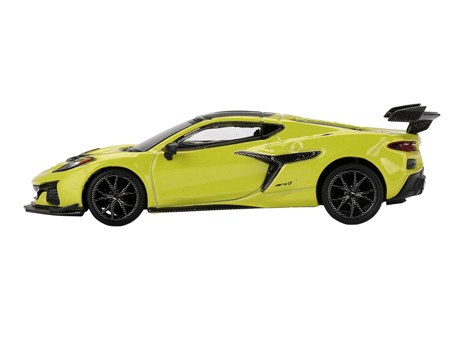 Chevrolet Corvette ZR1 Accelerate Yellow with Carbon Top Limited Edition 1/64 Diecast Model Car by Mini GT