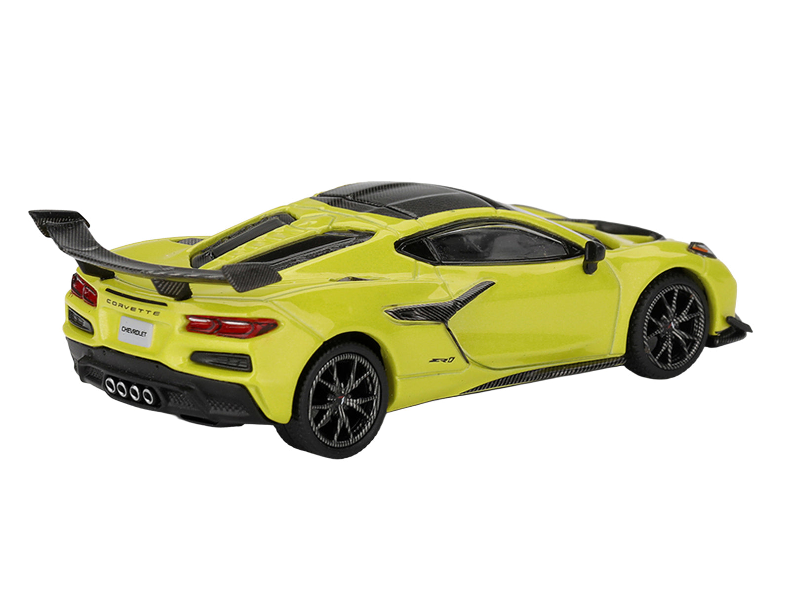 Chevrolet Corvette ZR1 Accelerate Yellow with Carbon Top Limited Edition 1/64 Diecast Model Car by Mini GT