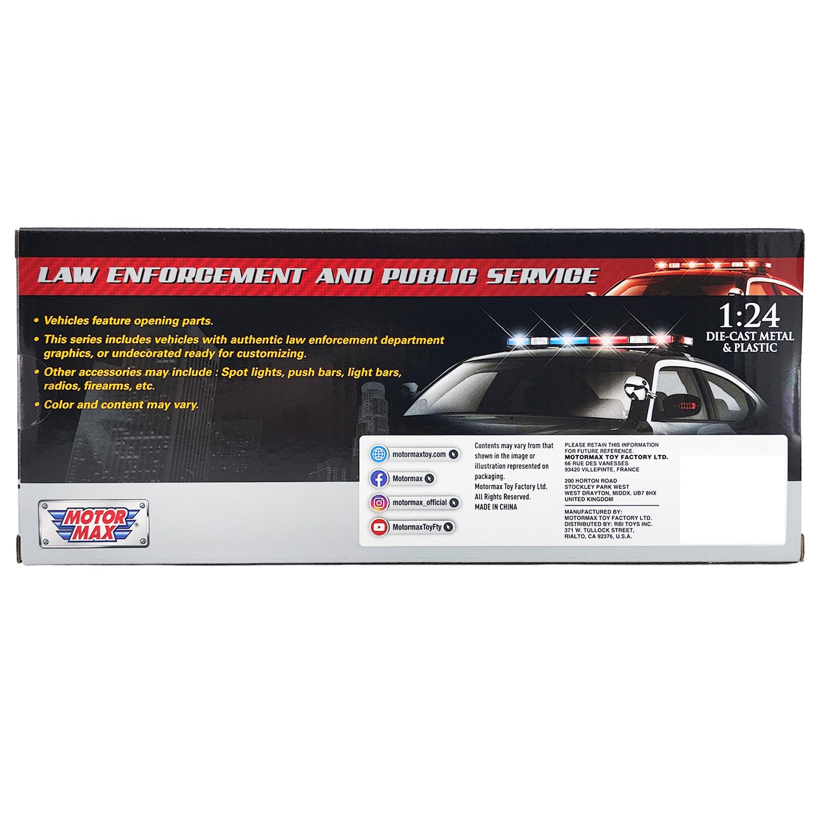 2019 Ford F-150 Lariat Crew Cab Pickup Truck Unmarked Plain White "Custom Builder's Kit - Law Enforcement and Public Service" Series 1/24-1/27 Diecast Model Car by Motormax